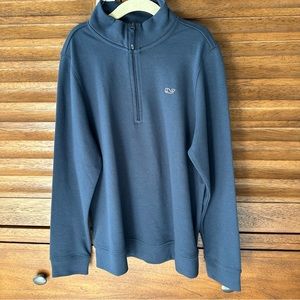 Boys NWT Vineyard Vines 1/4 Zip Jersey Sweatshirt Size 8